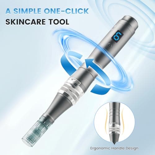 Dr Pen m8 Derma Roller Pen for Women Men, Microneedles Pen Derma Roller kit- 0.25 mm - Thumbnail 4