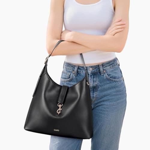 CLUCI Womens Purses and Handbags, Soft Vegan Leather Hobo Bags with Adjustable Strap, Lightweight Slouchy Shoulder Bag - Thumbnail 2