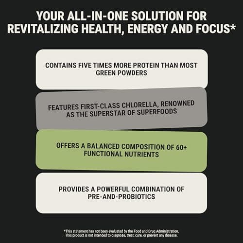ON3 Athletic Protein Greens Supplement with chlorella, eleuthero and MCT Powder (30 Servings, Herbal) - Thumbnail 2