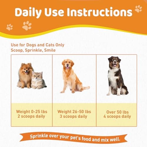 Dog Teeth Cleaning Powder - Natural Dog Dental Powder -Gentle Dog Breath Freshener, Dog Plaque and Tartar Remover, Vet Formulated No Sodium Hexametaphosphate- 60 Scoops, 4.23oz (120g) - Thumbnail 5