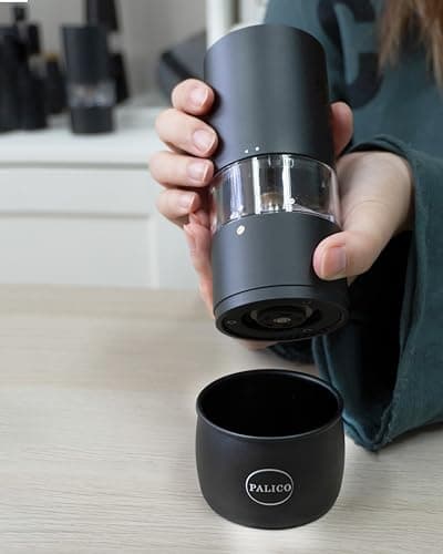 PALICO GrindTech STD - Portable Rechargeable Electric Coffee Grinder, Cordless Charging Base with Type C, 20 grind size SUS Conical Burr, for Home/Office/Travel/Camping - Thumbnail 3