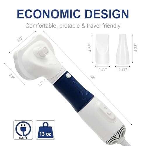 3-in-1 Dog Hair Dryer with Slicker Brush for Small and Medium-Sized Dogs and Cats Pet Hair Dryer Dog Blow Dryer Portable Overheat Protection Adjustable Temperature - Thumbnail 4