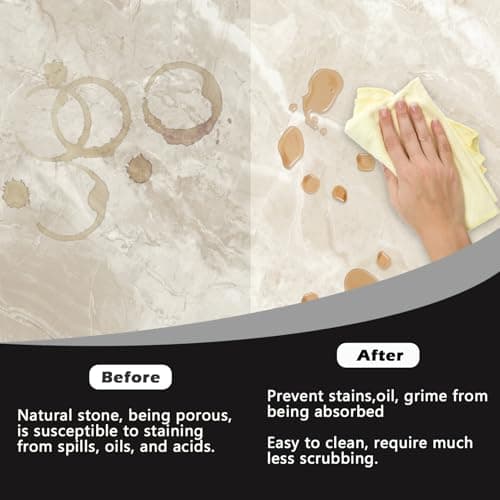 NADAMOO 2K Granite & Marble Sealer Spray, 2-Parts Formula Sealant with Stronger Adhesion and Enhanced Wear Resistance, Seal & Protect Kitchen & Bath Surfaces, Clear, 2 Cans - Thumbnail 6