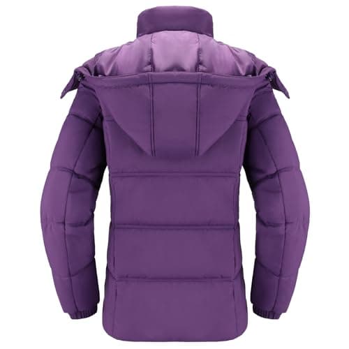 CAMLE CROWN Women's Puffer Jacket Coat Winter Warm Hooded Jacket Down Jacket Outerwear - Thumbnail 3