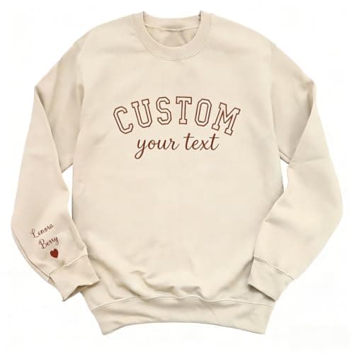 Tupetcs Custom Embroidered Hoodie & Sweatshirt Design Your Own, Personalized Mothers & Fathers & Valentines Day Gifts for Men Women Him Her Mom Dad Boyfriend Husband Wife Grandma Grandpa - Image 1