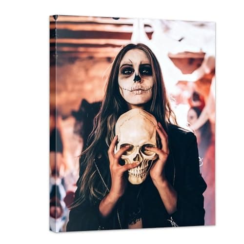 Halloween Custom Canvas Prints with Your Photos, Framed Canvas Wall Art Decorate Your Home, Halloween Interior Living Room, Bedroom and Party (16“ X 20")