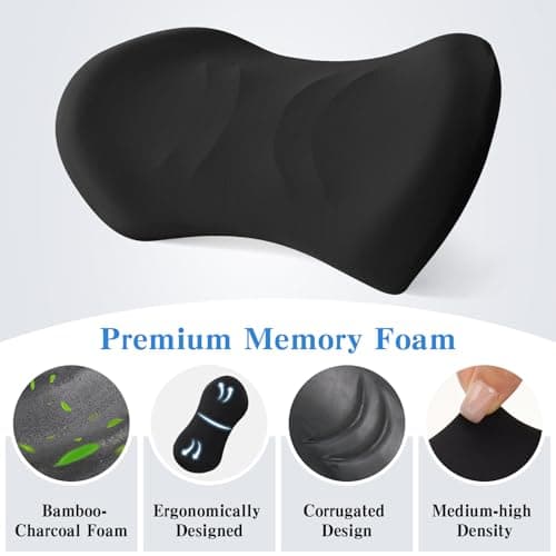 Lekewn Lumbar Support Pillow for Office Chair - Lumbar Pillow for Car - Ergonomic Lumbar Support Pillow for Car Back Support Cushion - Thumbnail 4