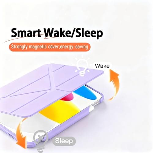 Mouncolor Case for iPad (A16) 11th Generation 11 Inch 2025, iPad 10th Generation Case 10.9 Inch 2022 with Pencil Holder, 3+Y Fold Magnetic Protective Stand Cover (Purple) - Thumbnail 5