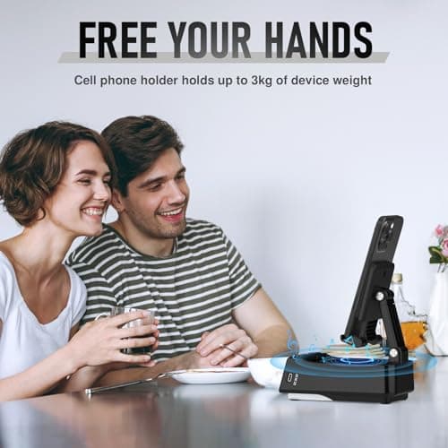 GLOPUS Gifts for Men, Cell Phone Stand with Wireless Bluetooth Speaker, Birthday Gifts for Him Husband Boyfriend, Dad Gifts for Fathers Day, Cool Gadgets for Men - Thumbnail 4