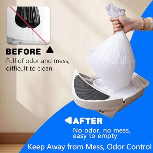 120 Pack Automatic Litter Box Liners, Compatible with SCOOPER YOUNG & SCOOPER LUXURY PRO & Litter Robot 4/3 Self-Cleaning Litter Boxes, Drawstring Cat Litter Bags (Not for SCOOPER SE) - Thumbnail 5