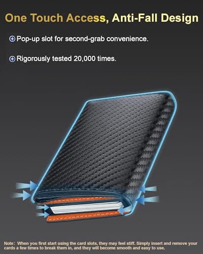 VANNANBA Mens Wallet Card Holder, Pop Up Aluminum Case Smart Wallet for Men RFID Blocking Trifold Slim Magnetic Closure, 9-13 Card Capacity | ID Window | Cash Slot - Thumbnail 3
