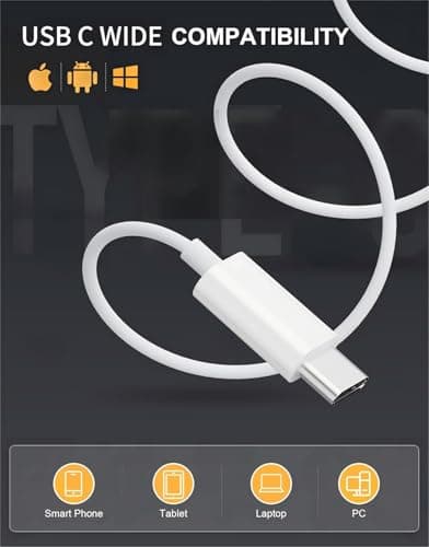 USBC Headphones for iPhone 17 16 15，for Apple Headphones Wired with Microphone & Remote Control [Clear Call], Wired Ear Buds USB C HiFi Bass Earphones for Samsung S25 S24 Ultra,ipad,Pixel 9 [2 Pack] - Thumbnail 2