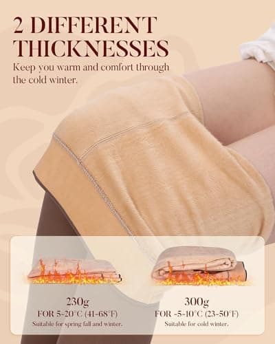 iceROSE Fleece Lined Tights Women - Sheer Black Thermal Leggings Thick Warm Pantyhose Fake Translucent Dress for Cold Winter - Thumbnail 2