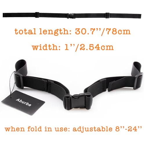 Aburbe Backpack Chest Strap, Universal Add on Adjustable Sternum Strap, Chest Belt Replacement, with Heavy Duty Quick Release Buckle Clip, for Travel, Hiking, Camping, School (Black) - Thumbnail 3