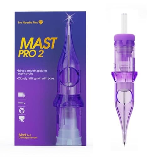 Mast Pro2 Tattoo Needles Cartridges, Pro Needles Pins for Super Aritsts, 20 Count, Disposable Magnum 1215M - Image 1