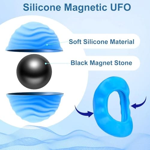 Sizobi Magnetic Fidget Balls Silicone Fidget Toys for Adults & Teens,4PCS Stress Relief Sensory Toys for Autism ADHD Anxiety,Quiet UFO Office Desk Stress Toys,Stocking Stuffers for Women Men Teen Gift - Thumbnail 4