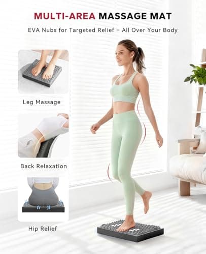 HAPBEAR Exercise Balance Pad - 15"x12" Non-Slip Textured Foam Balance Pad with 2-in-1 Stability & Massage - 2.2" Thick TPE Layer with Soft Cushioning + EVA Massage Layer for Physical Therapy, Core Training & Massage - Thumbnail 5
