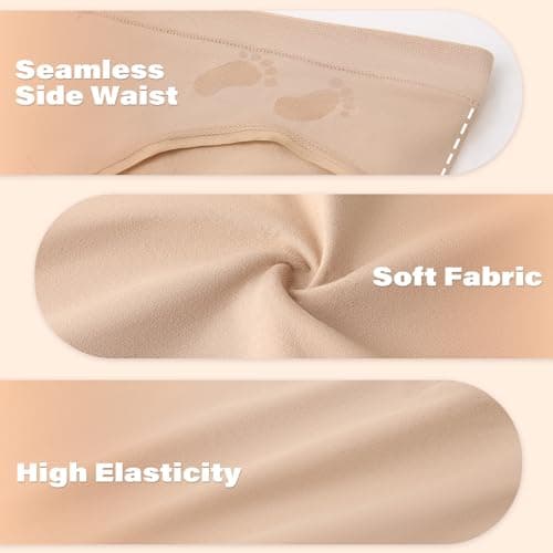 Y25D Maternity Underwear Seamless Pregnancy Panties Cotton Blend Under Bump Pregnant Underwear for Women 3-Packs - Thumbnail 4