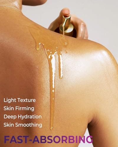Body Firming Oil, 3.4 FL OZ Body Oil After Shower – With 790,000ppm Tightening Oil(Grape Seed Jojoba Sweet Almond) &10,000ppm Hyaluronic Acid – Fast-Absorbing For Hydrating Full Body, Lavender - Thumbnail 5