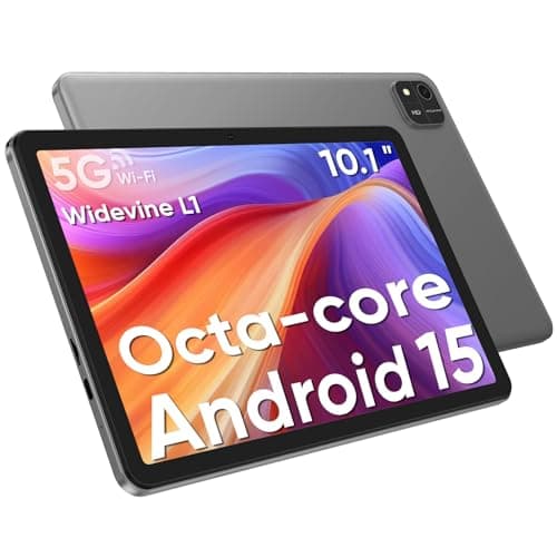 HUIHUANG 10.1 Inch Tablet, Android 15 Tablets 12GB(4+8) RAM / 64GB ROM / 1TB SD Card Expansion, 1280x800 IPS HD Touchscreen, 6000mAh Battery, Bluetooth 5.0, Dual Cameras, GMS, Dual Band WiFi, Black - Image 1