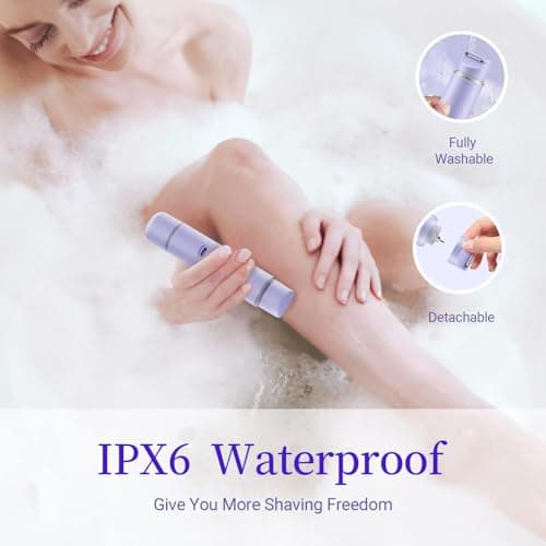 Bikini Trimmer for Women, 2-in-1 Electric Razor & Pubic Hair Trimmer, IPX6 Waterproof Bikini Shaver with 0.1-4 mm Combs, USB Charge, Painless Razors for Women Legs Underarms Face (Lalic) - Thumbnail 6