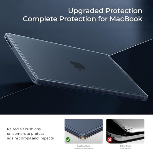 EooCoo for MacBook Air 13 Inch Case, M4/M3/M2 A3240 A3113 A2681, Snug Fit Case with Reinforced Anti-Crack Edges and Corners, True-to-Device Matte Texture, Work, Travel and Daily Carry - Thumbnail 5