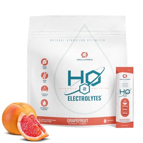 Cellutrex® H2O Electrolytes – Electrolyte Powder Drink Mix, Zero Sugar, Natural Himalayan Salt Hydration Packets for Recovery and Wellness, FSA-HSA, Grapefruit, 20 Sticks - Image 1