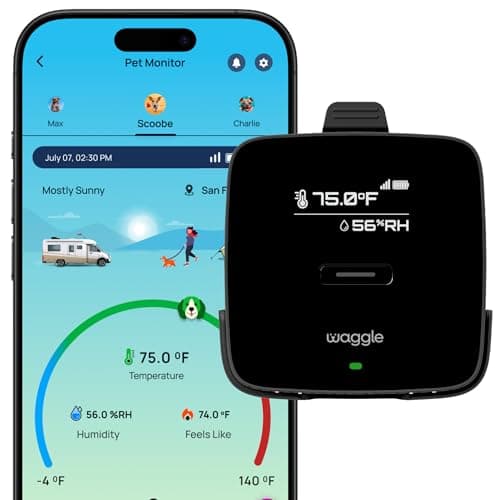 Waggle 4G Pet Temperature Monitor (Lite) - No WiFi Needed - Real Time App, SMS & Email Alerts - RV, Car & Home Safety Device - Power Outage Alerts - Subscription Required - Image 1
