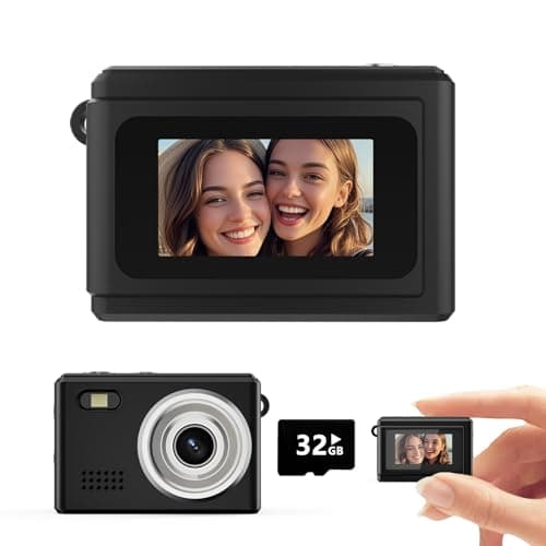 Mini Keychain Camera 1080P – Vintage Tiny Digital Camera with 32GB Card, 12MP Photo Mini Camera Keychain, Birthday Gifts for Women and Men, Graduation Gifts for Teens Girls Boys
