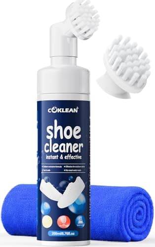 Coklean Water-free Sneaker Cleaner, White Shoe Cleaner Kit 6.76 OZ Foam for Tennis Shoes, Running, Golf, PU, Nubuck, Sole - Image 1