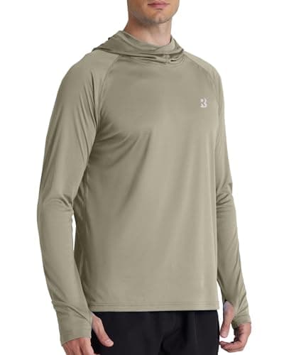 Roadbox Mens UPF 50+ Fishing Shirt, Long Sleeve UV Sun Protection Hoodies, Quick Dry Rash Guard for Hiking Outdoor Working - Thumbnail 2