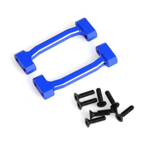 Aluminum Chassis Cross Brace Upper for Losi 1/18 Mini LMT 4X4 Brushed Monster Truck，Replacement for Losi - LOS211047 Upgrade Part Cross Brace Upper for Losi-LOS01026 1/18 Mini LMT Monster (Blue) - Thumbnail 2