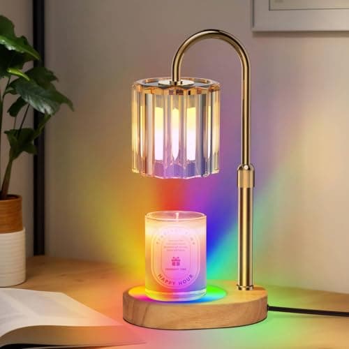 Lukasa Candle Warmer Lamp, with RGB LED Lights,Timer and Dimmer, Adjustable Height, House Warming Gifts New Home Decor, Gifts for Women Mom, Wax Melt Warmer for Scented Jar Candles - Image 1