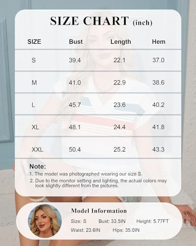 IEEILULU Womens Striped Color Block Sweater Vest Cap Sleeve V Neck Loose Tank Top Summer Sweater Vest Tops Vacation Outfits Blue S - Thumbnail 6