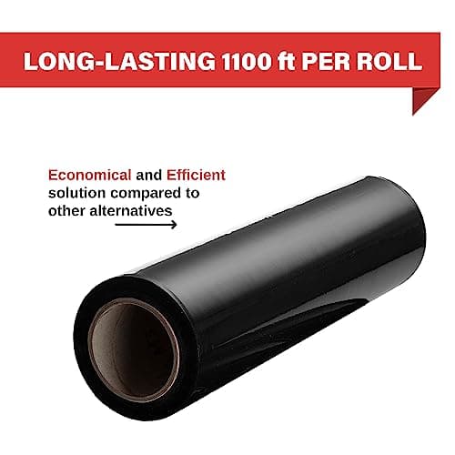 Simply Cool Black Stretch Wrap Industrial Strength Extra Thick 17.5" 1100 SqFt 80 Gauge Shrink Wrap Roll for Moving Supplies, Furniture, Pallets, Plastic Wrap for Packing, Stretch Film - Thumbnail 4