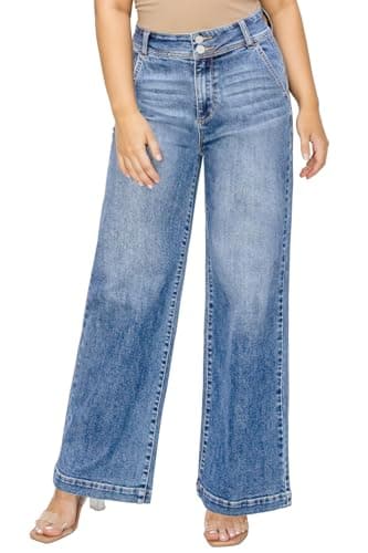 Eytino Womens Plus Size Jeans Beau Blue 4X - Image 1