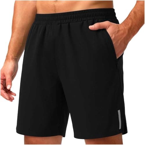 Mens Hiking Shorts with Zipper Pockets & Reflective Strip Lightweight Sweat Shorts Breathable Sun Protetion Clothing Outwear 2026 Stretchy Quick Dry Fitness Clothing Outdoor Running Camping Fishing - Thumbnail 2