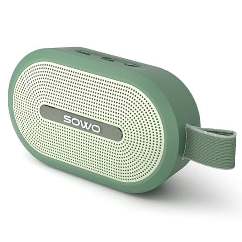 SOWO Wireless Portable Small Speaker, Ultra Magnetic Bluetooth Speaker for Golf Cart, Coverless IP67 Waterproof, 24 H Playtime, Pro Sound, Clip Hanging Design for Outdoor, Indoor - Green - Image 1