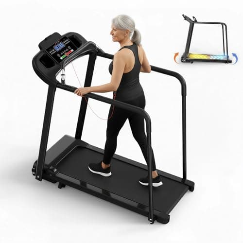 Lastforever Walking Treadmill with Extended Handrails & Bidirectional Belt, 2.5HP Quiet Motor, 0.5–6 MPH, 310 lbs Capacity, Compact Treadmill for Home Seniors - Image 1