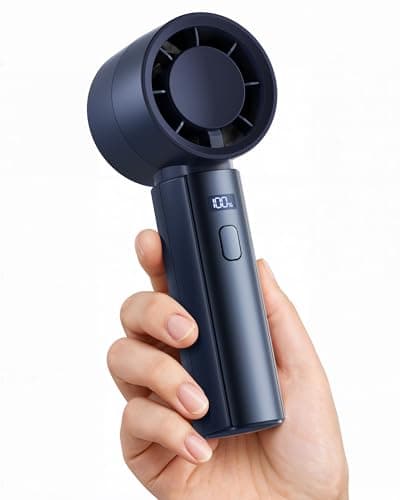 Gaiatop Small Handheld Fan Portable, Powerful High Speed Turbo Cooling, 4000mAh USB Rechargeable Battery Operated Mini Personal Fan, Summer Outdoor Travel Essentials, Gifts for Women Men, Navy Blue - Image 1