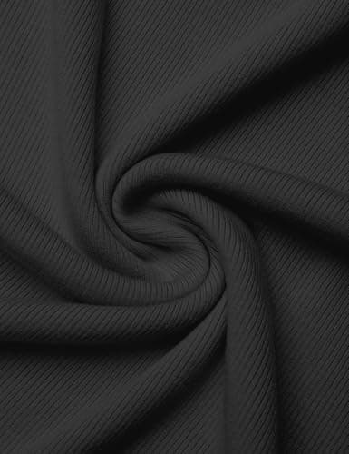 GKBK Womens Short Sleeve Tops Crew Neck Ribbed Slim Fitted Tight Layering Top Basic Tee Shirts Cute Summer Tops Casual Spring Outfits 2026 Trendy Black - Thumbnail 4