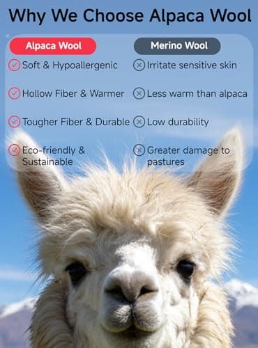 TRENDOUX Women's Thermal Black Winter Alpaca Wool Gloves for Cold Weather: Touchscreen Tech Hand Protection with Lined Fingers Outdoor for Woman Adult - Thumbnail 2