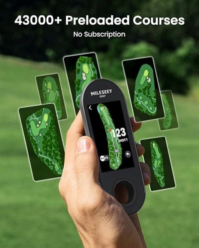 MILESEEY GeneSonic Go Handheld Golf GPS Rangefinder, 43000+ No Subscription Preloaded Courses, Auto Hole Golf Yardage Device, Touchscreen, 10H Battery, Magnetic, Waterproof, Hazard, Green Distances - Thumbnail 3