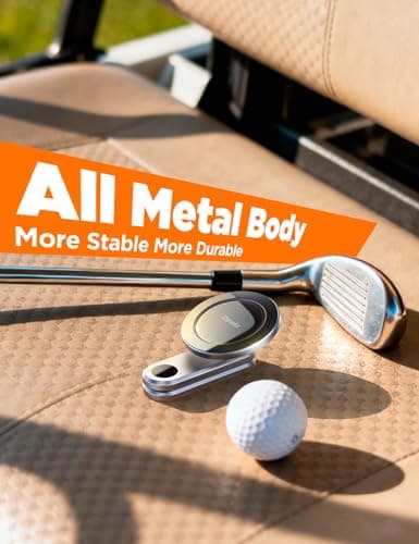 Golf Gifts for Fathers Day, Chfeila Alloy Magnetic Golf Cart Phone Holder for iPhone [Strong Magnet] Dad Gifts for Fathers Day, Birthday Gift for Men Husband Him Boyfriend Grandpa From Daughter & Wife - Thumbnail 4