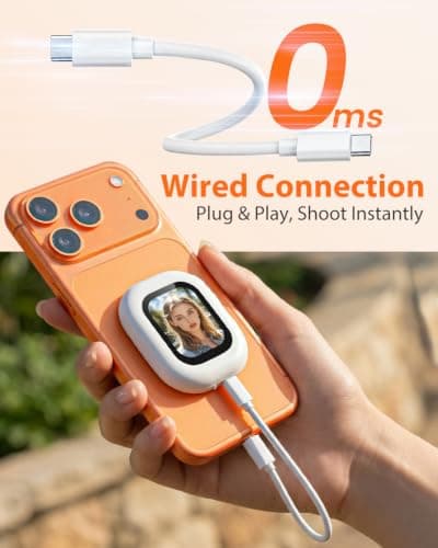 Magnetic Selfie Monitor Screen for iPhone & Android, Back Camera Monitor - Thumbnail 6
