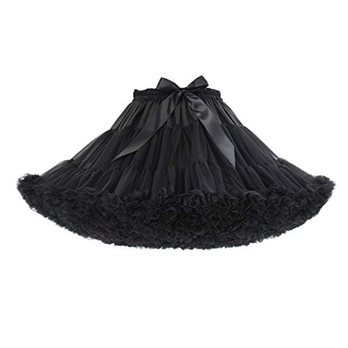 Women's Elastic Waist Chiffon Petticoat Puffy Tutu Tulle Skirt Princess Ballet Dance 50s Pettiskirts - Image 1