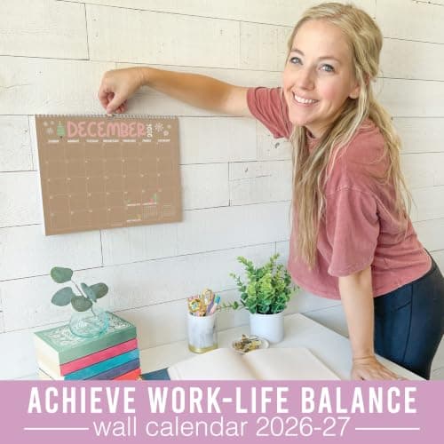 2026 Calendar Wall - 2026 Wall Calendar Large, 18-Month Hanging Calendars for School, Home & Office, Academic Monthly Calendar from January 2026 to June 2027, Back to School Teacher Gifts - Thumbnail 2