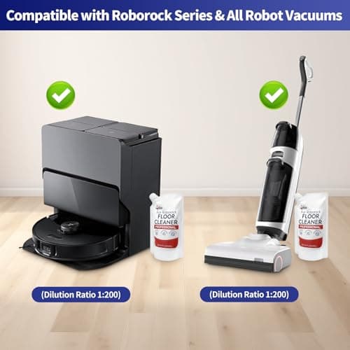 antePow Floor Cleaning Solution 2 bags Refill, Fresh Scent, Compatible with Roborock Series & All Robot Vacuums, Eco-Safe, Streak-Free Formula for Hard Floors, Pet & Kid Friendly - Thumbnail 5