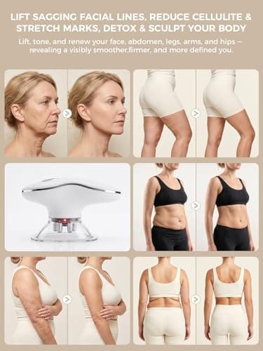 Poeruo 5-in-1 Face & Body Sculpting Machine, Gua Sha & Vacuum Cupping Massager, Lymphatic Drainage, Anti-Cellulite & Skin Firming Care for Belly, Arms, Legs, Waist & Back - Thumbnail 3