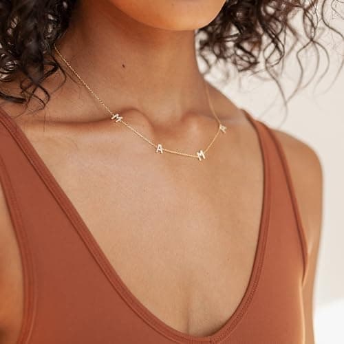 Eaciy Mama Necklaces for Women, Mother's Day Gifts for Mom, 14K Gold Plated Dainty Necklace Non Tarnish Cubic Zirconia Jewelry, Gifts for New Mom - Thumbnail 2